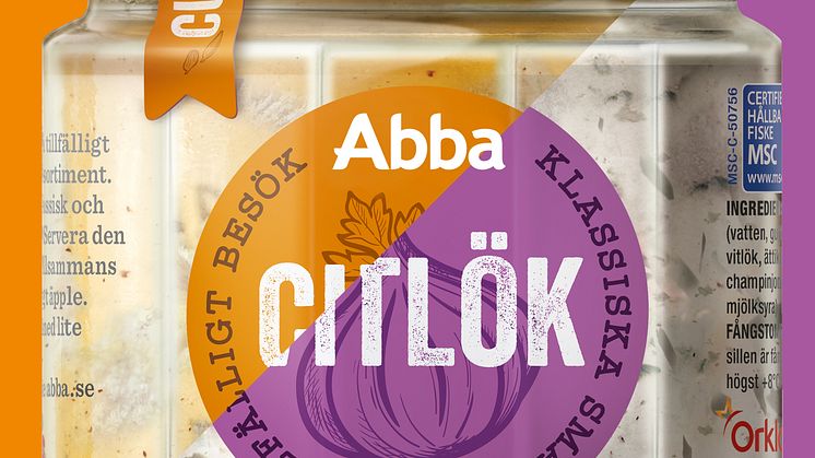 Curry- eller vitlökssill från Abba