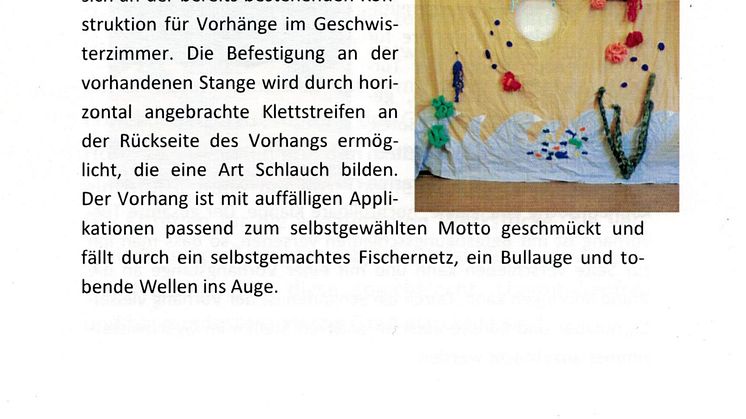 Maritimes Kinderspielzimmer für Bärenherz: Studenten der Sonderpädagogik der Uni Leipzig gestalteten textile Werkstücke für das Kinderhospiz