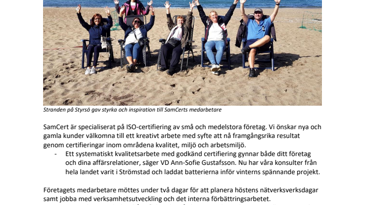 Nu är vi laddade inför vinterns certifieringsprojekt