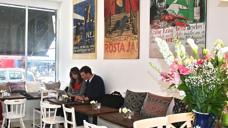 Interiour at Lisa's, a new Swedish bar and resturant in London's Notting Hill