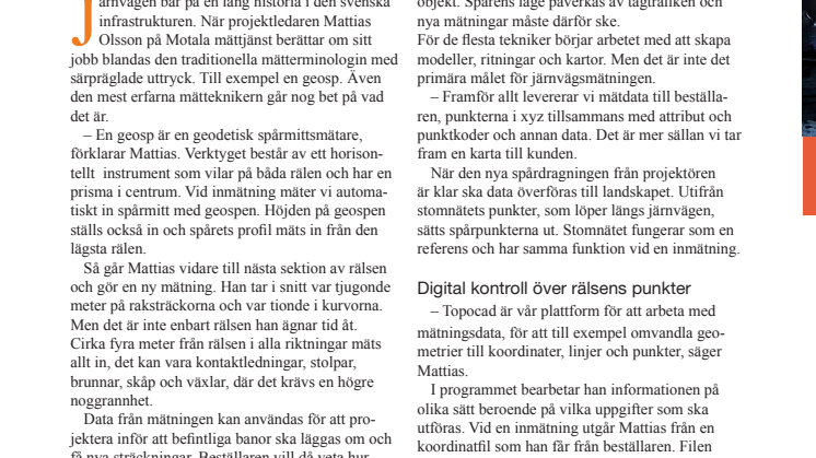 Rälsmätning säkrar spårgeometri med särskilda metoder och verktyg