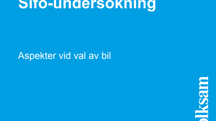 Undersökningsresultat - viktigaste aspekterna vid val av bil