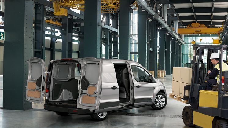 Täysin uudessa Ford Transit Connectissa on loistava kuormankantokyky ja polttoainetaloudellisuus sekä dynaaminen uusi ulkonäkö