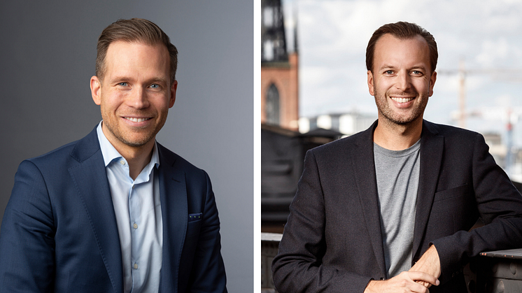 Emil Lundström, vd SBC (t.v) och Daniel Larson, vd Nabo (t.h)