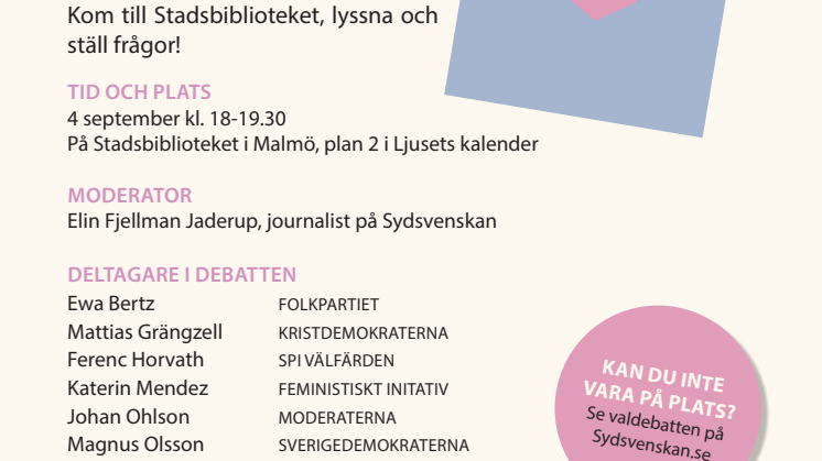 VALDEBATT på Stadsbiblioteket