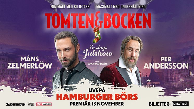 Måns Zelmerlöw och Per Andersson i Årets Julshow! Live på Hamburger Börs.