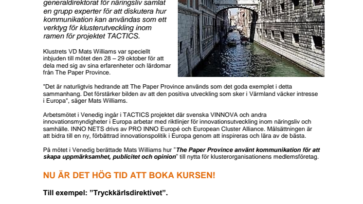 VECKANS NYHETSBREV, W1045, FRÅN THE PAPER PROVINCE