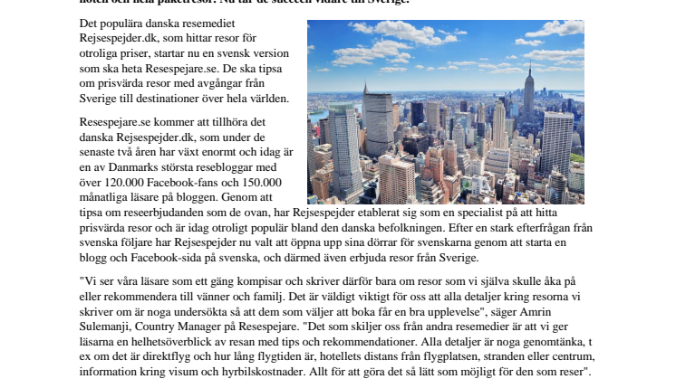 Danska resebloggssuccén Rejsespejder.dk startar nu en svensk blogg