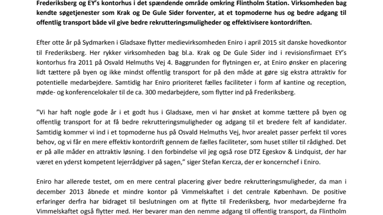 Eniro flytter til Frederiksberg