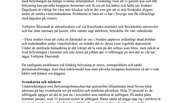 November jobbigast för svenskarna