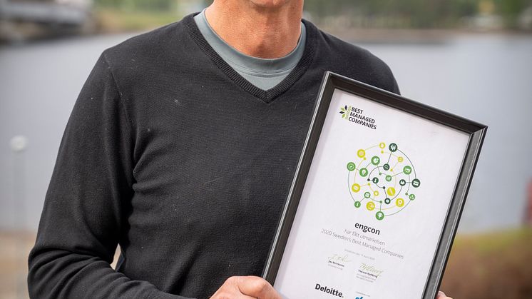 Stig Engström, Engcons grundare och ägare, mottar utmärkelsen Sweden’s Best Managed Companies