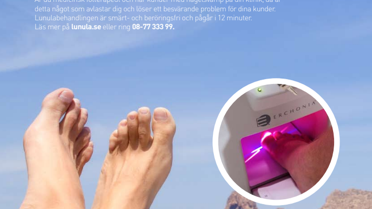 Annons i medicinska fotvårdsförbundets tidning oktober -17