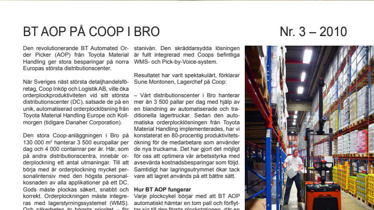 Kundcase BT AOP på Coop i Bro