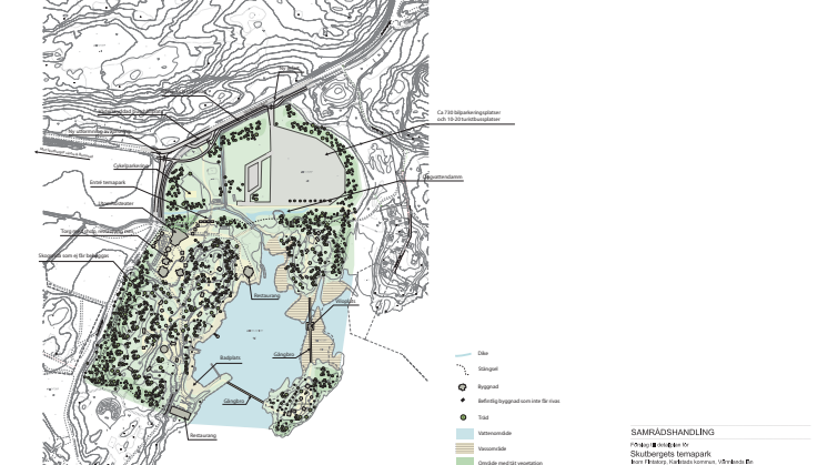 Illustrationsplan temapark Skutberget