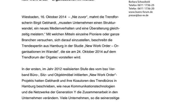 New Work Order – Organisationen im Wandel