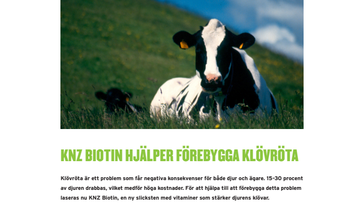 KNZ Biotin hjälper till att förebygga klövröta