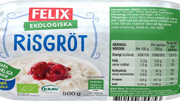 Felix ekologiska risgröt