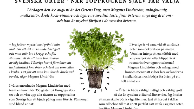 ​Svenska örter - när toppkocken själv får välja