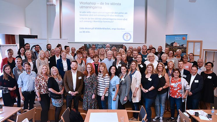 ​Deltagarna vid Norrtäljemodellen 2.0-konferensen om framtidens vård och omsorg.