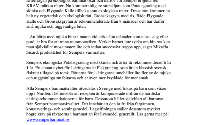 Favoriträtter gör ekologisk come-back