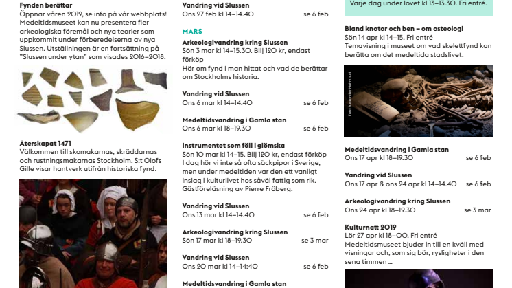 Vårprogram 2019 Stadsmuseet och Medeltidsmuseet (pdf)