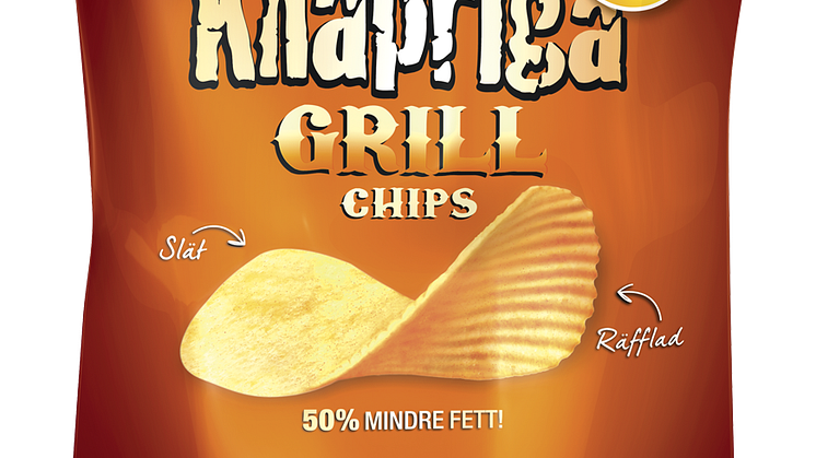 Nyhet! Estrella Extra Knapriga Grill Chips, 50% mindre fett