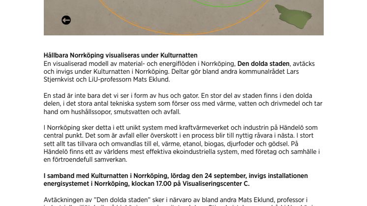 Hållbara Norrköping visualiseras under Kulturnatten