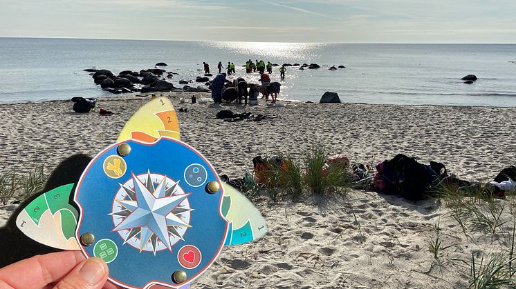 Östersjökompassen är ett nytt pedagogiskt verktyg för att förstå havets ekosystemtjänster. Foto: Biosfärkontoret.