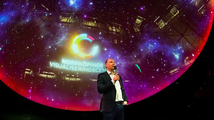 Professor Anders Ynnerman, direktör för VisualiseringscenterC, i Domen.