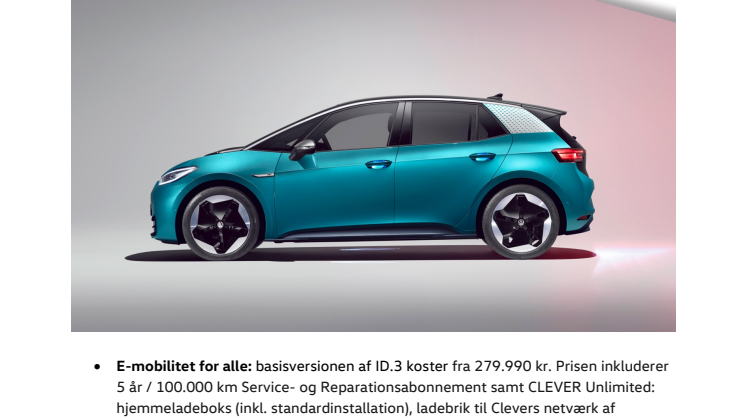En vision bliver til virkelighed:  verdenspremiere på ID.3