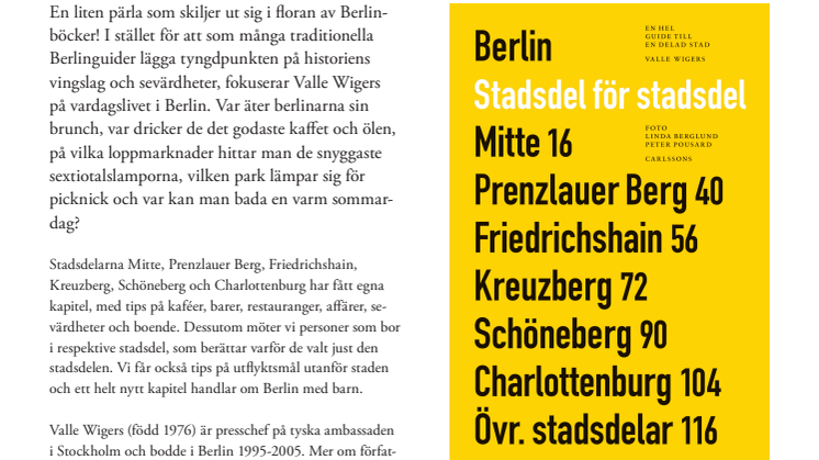 "Berlin - stadsdel för stadsdel". Nyskapande Berlinguide i tredje omarbetade upplagan