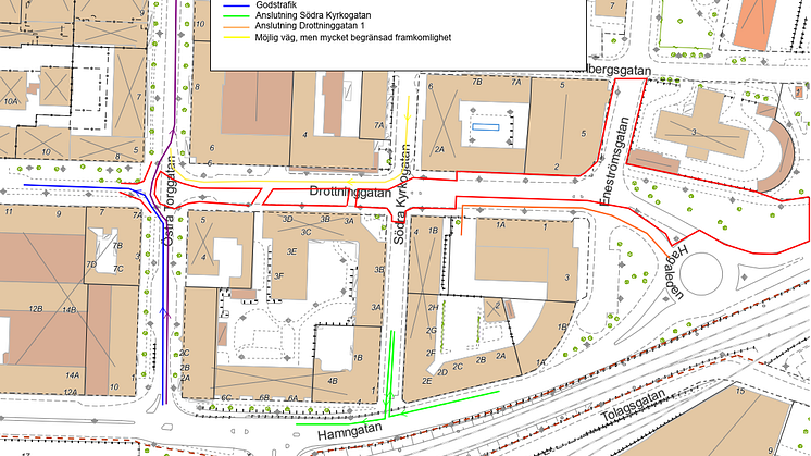 Östra Torggatan och östra delen av Drottninggatan stängs för genomfartstrafik 14 augusti 20.00 till och med 25 augusti