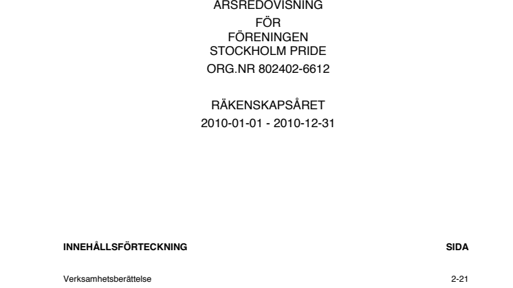 Stockholm Pride redovisar positivt resultat