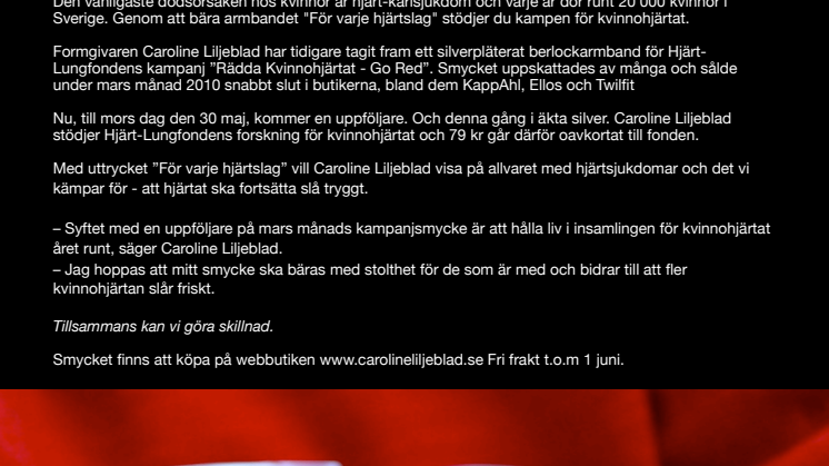 Inför mors dag - Rädda kvinnohjärtat 30/5 