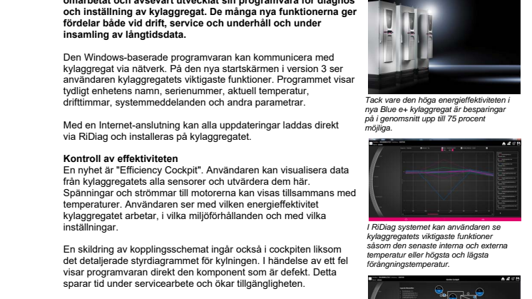 Uppdaterad programvara förbättrar för kylaggregat