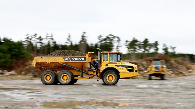 Volvo A30G hos Borgstena Dumpertransport