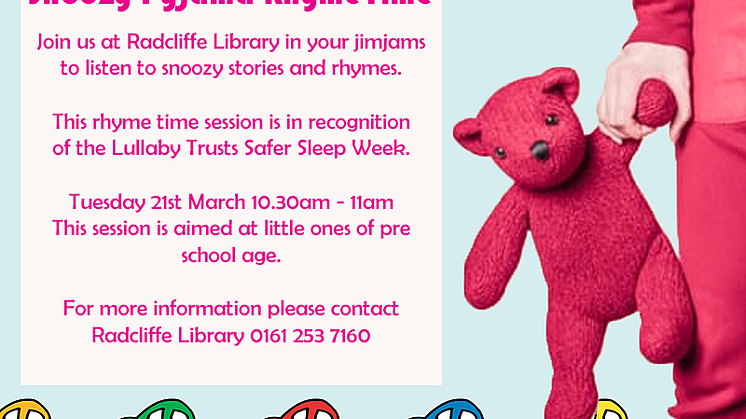 Toddlers invited to Snoozy Pyjama Rhyme Time