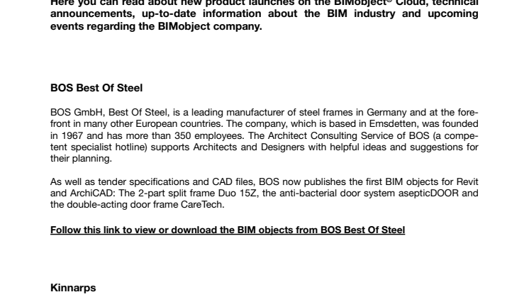 Newsletter BIMobject®