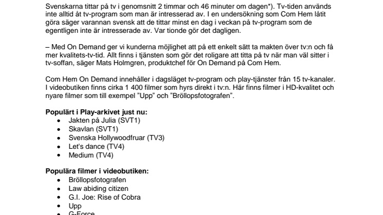 40 000 hushåll i Linköping får play-tjänster direkt i tv:n