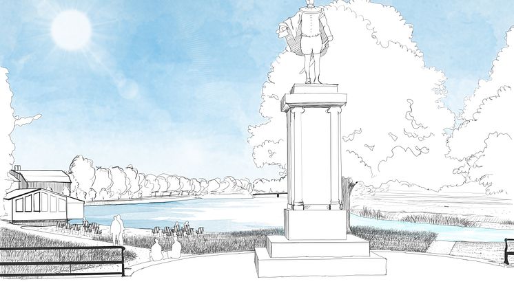 Skiss av tillfällig gestaltning av Residenstorget. Illustration: Karin Pettersson, Karlstads kommun. 