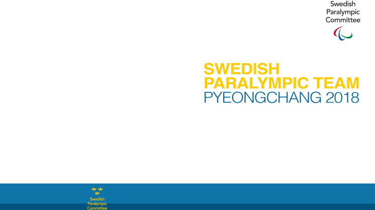 Sveriges Paralympiska Kommitté lanserar mediematrikel inför Paralympics i PyeongChang