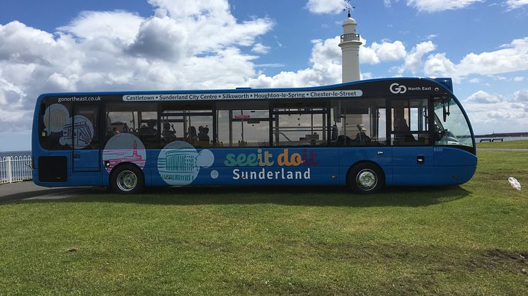 Go North East's 'See It, Do It Sunderland' bus at the Festival of Transport