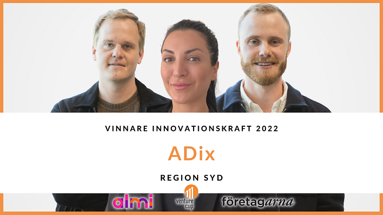 Vinnare av Innovationskraft 2022 Region Syd: ADix!