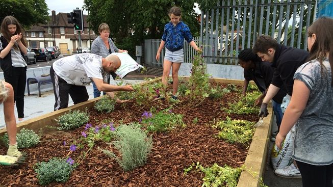 A community gardening partnership flourished at nearby Thameslink station Elstree and Borehamwood
