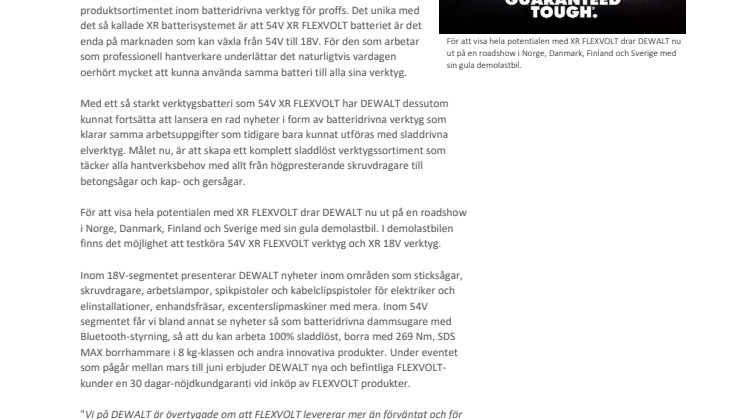 SUCCÉN ÄR TILLBAKA!  DEWALT YELLOW DEMON TOUR 2019