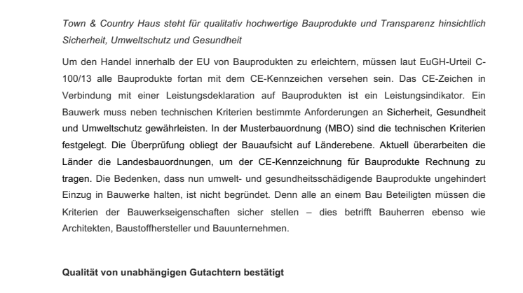 Neue Anforderungen an die Bauwirtschaft durch die CE-Kennzeichnung von Bauprodukten