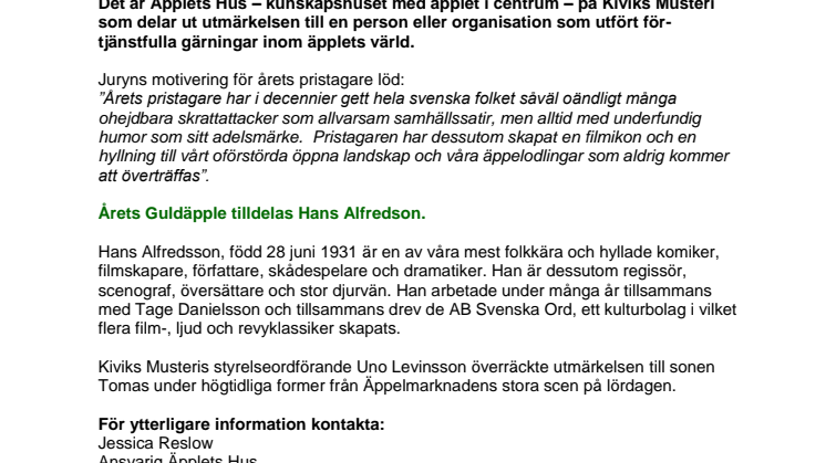 GULDÄPPLET 2016