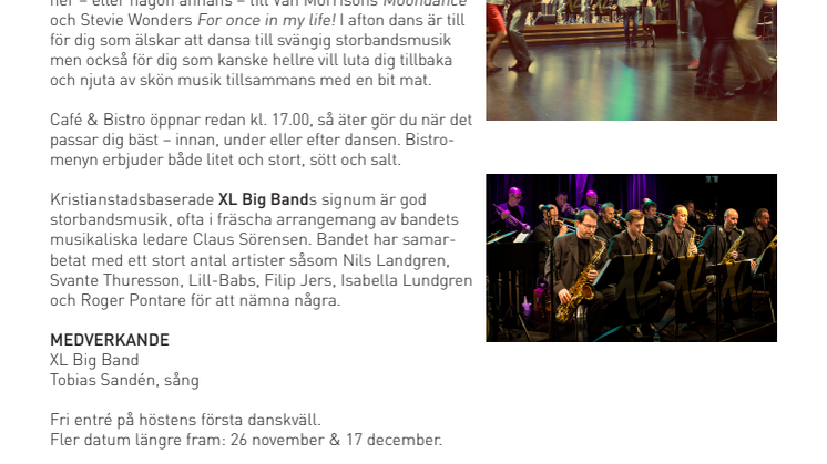 Fri entré till höstens första I Afton Dans på Kulturkvarteret!