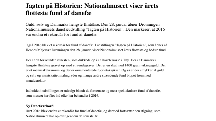 Jagten på Historien: Nationalmuseet viser årets flotteste fund af danefæ 