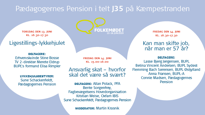 Ligestilling, skat og jobskifte til debat på Folkemødet